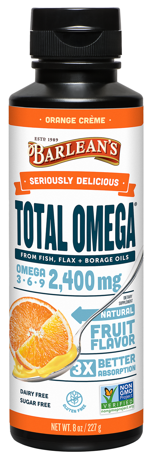 Seriously Delicious Total Omega Orange Creme 8 oz